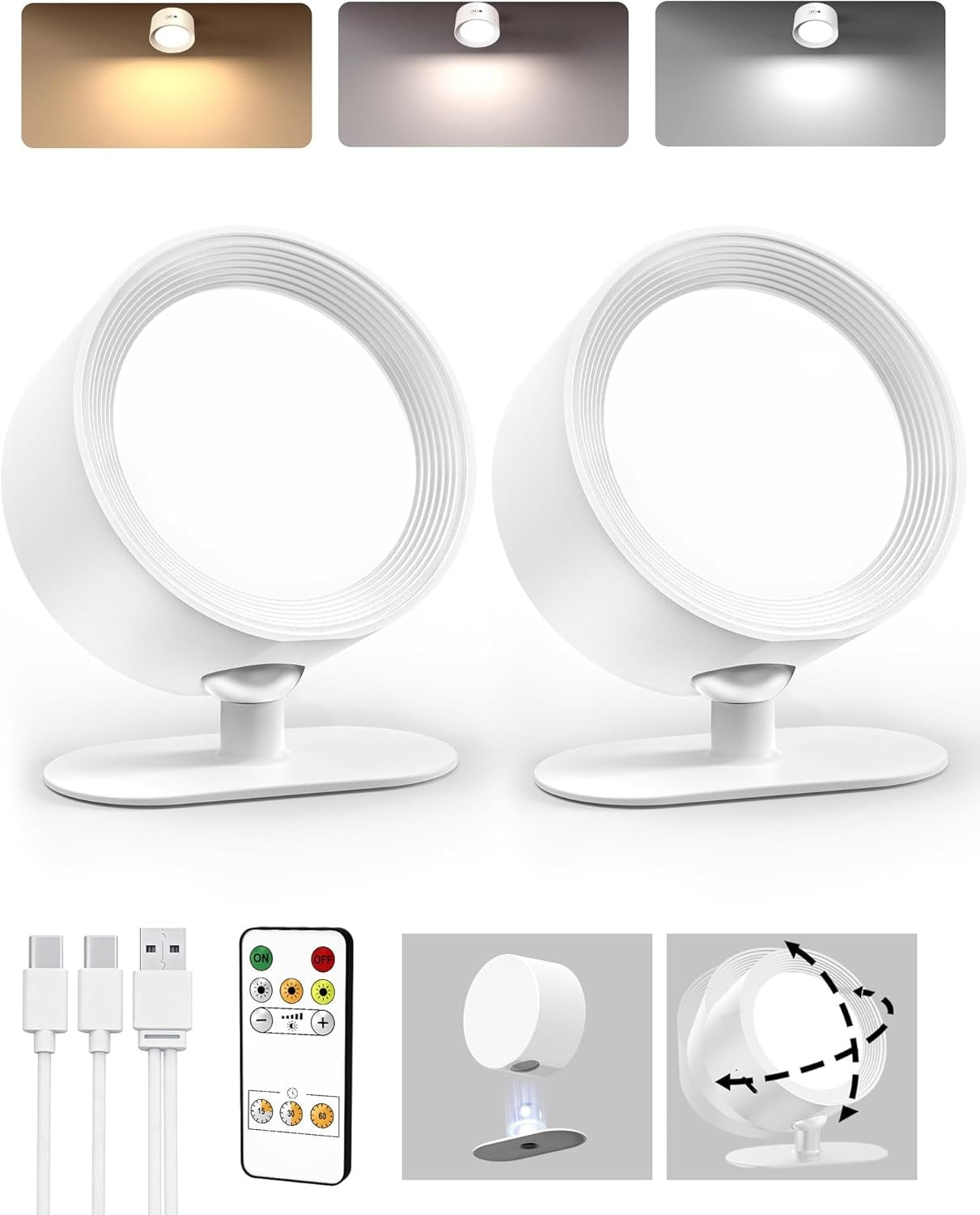 Lámpara de Pared Recargable Magnética