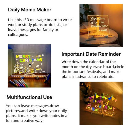 GlowWrite Acrylic LED Message Board