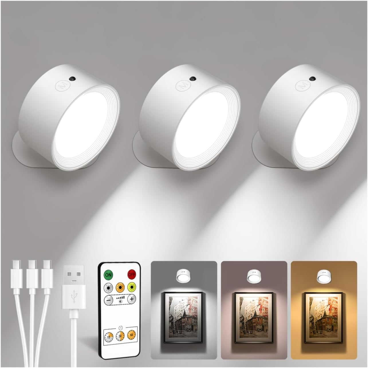 Lámpara de Pared Recargable Magnética